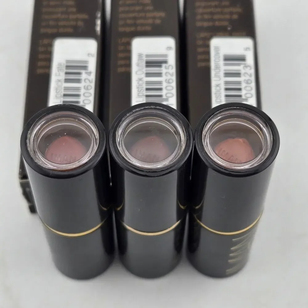 IMAN Luxury Matte Lipstick Mixed Lot Of 6 Assorted Colors Full Size Gift Set
